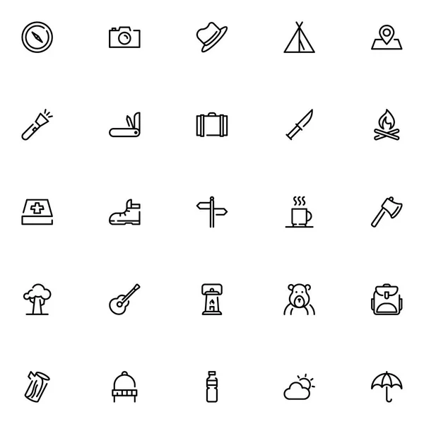 Safari Icons Pack Isolated Symbols Collection — Stock Vector