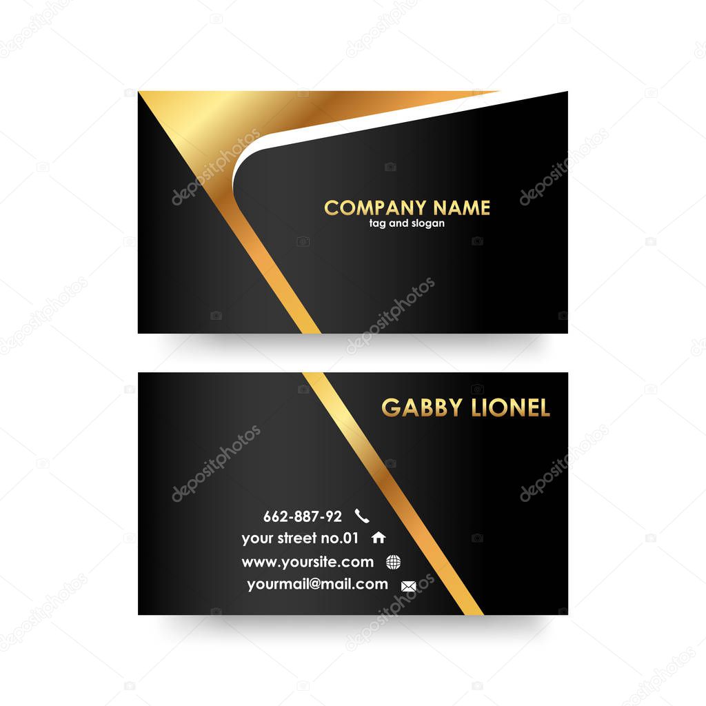 Creative and elegant double sided business card template. Simple and clean design. Creative corporate identity .