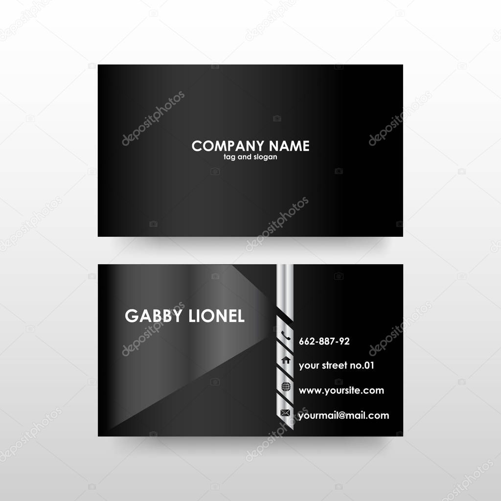 Creative and elegant double sided business card template. Simple and clean design. Creative corporate identity .