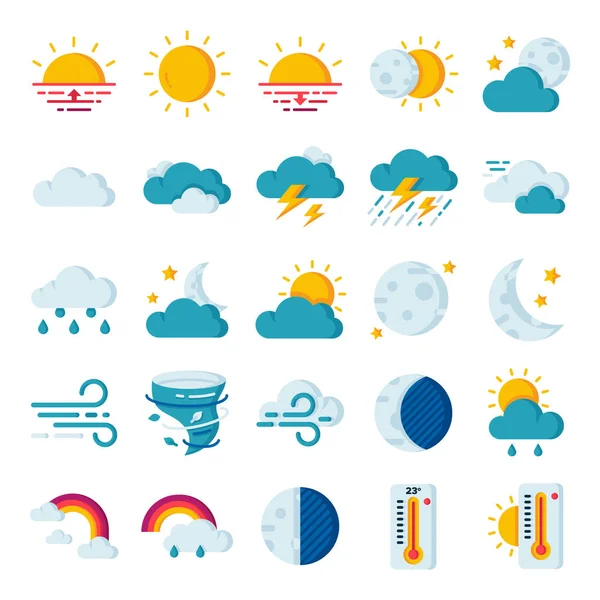 Pack icônes météo — Image vectorielle