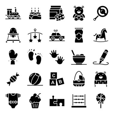 Bebek duş simgeleri paketi