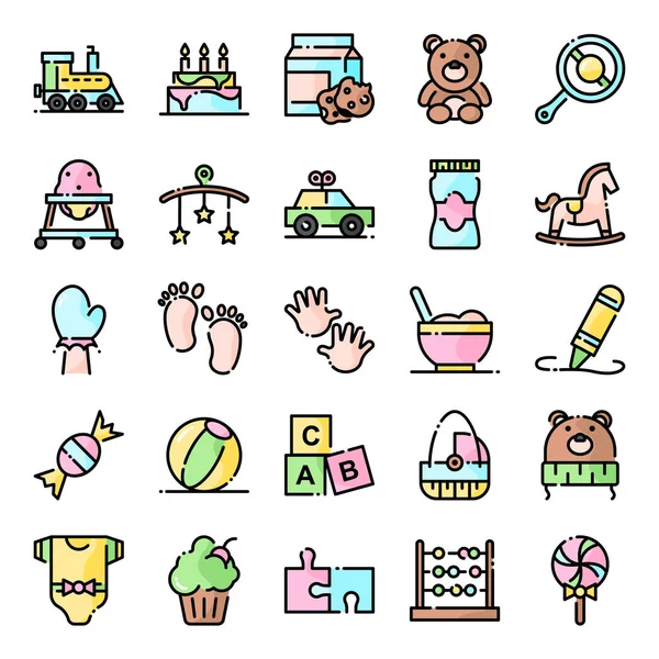 Baby shower icons pack — Stockvector