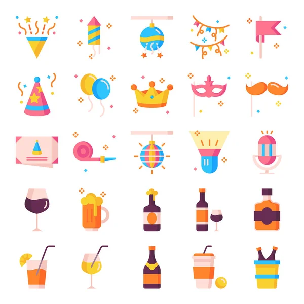 Pack icônes de fête — Image vectorielle