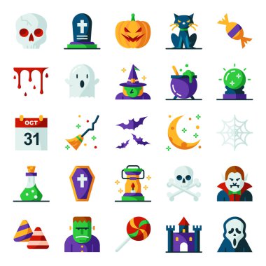 Cadılar Bayramı simgeleri paketi