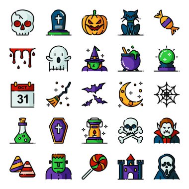 Cadılar Bayramı simgeleri paketi