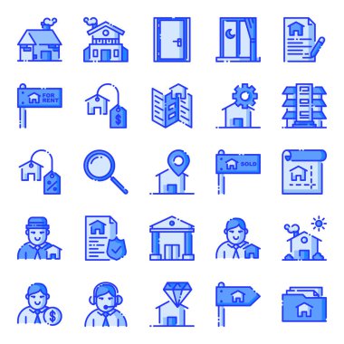 Gayrimenkul simgeleri paketi