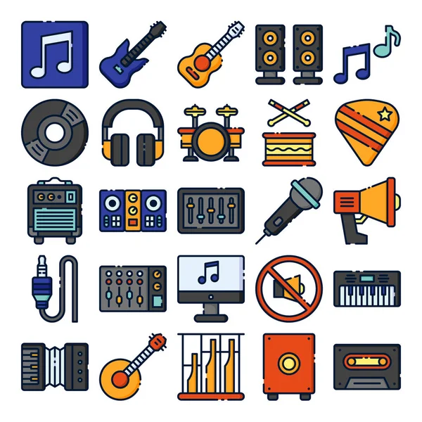 Pakiet ikon muzyki — Wektor stockowy