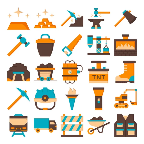 Gold mining icons pack