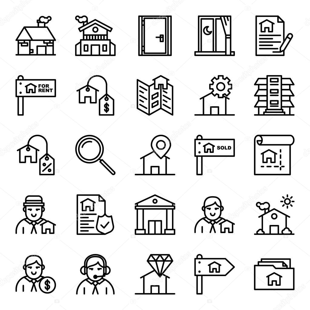 Real estate icons pack