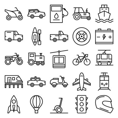 Ulaşım simgeleri paketi