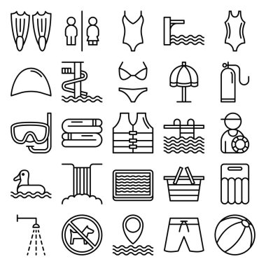 Yüzme simgeleri paketi