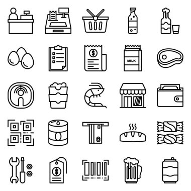 Süpermarket simgeleri paketi