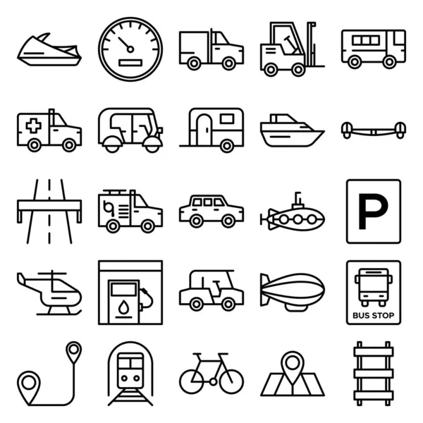 Transport icons pack — Stockvector
