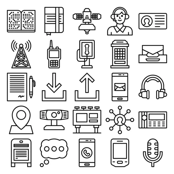 Paquete de iconos de comunicación — Vector de stock