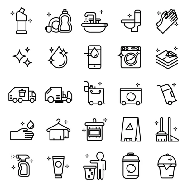 Pack de iconos de limpieza — Vector de stock