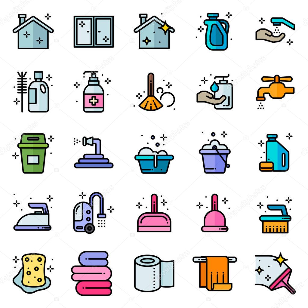 Cleaning icons pack
