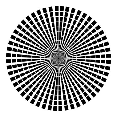 Arka plan beyaz bir arka plan üzerinde bir daire şeklinde siyah ışınları şeklinde. Vektör çizim web tasarımı için