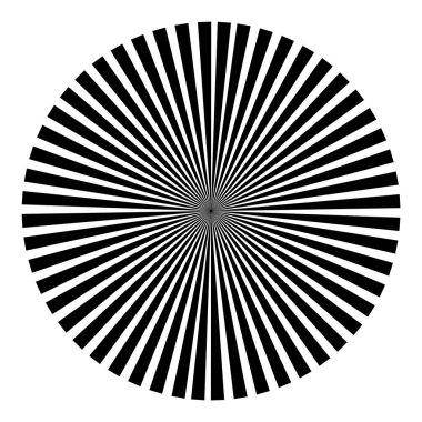 Arka planda ışınları beyaz bir arka plan üzerinde siyah bir top şeklinde