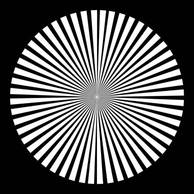 Arka plan siyah bir zemin üzerine ışınlarının beyaz küre şeklinde