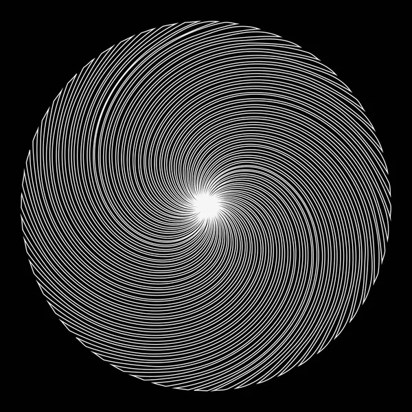 Fondo en forma de una bola blanca de rayos que gira sobre un fondo negro — Archivo Imágenes Vectoriales