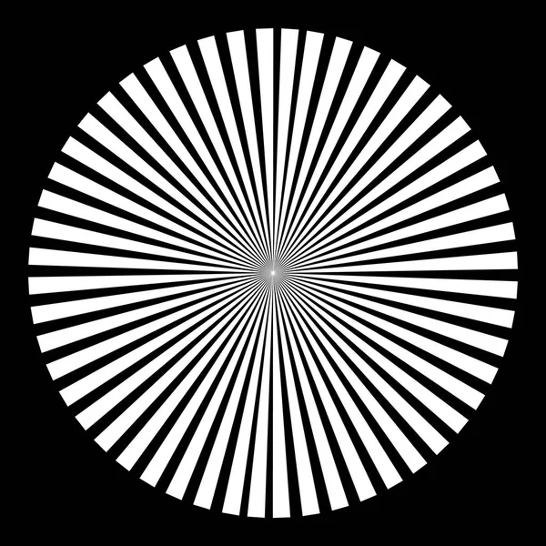 Fondo en forma de esfera blanca de rayos sobre fondo negro — Archivo Imágenes Vectoriales