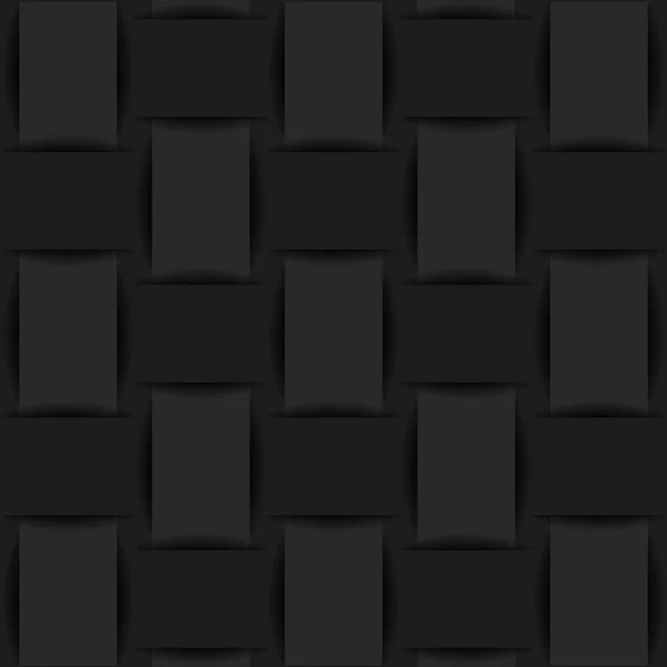 Schwarzer Hintergrund aus gewebtem Stoff oder Papier. — Stockvektor