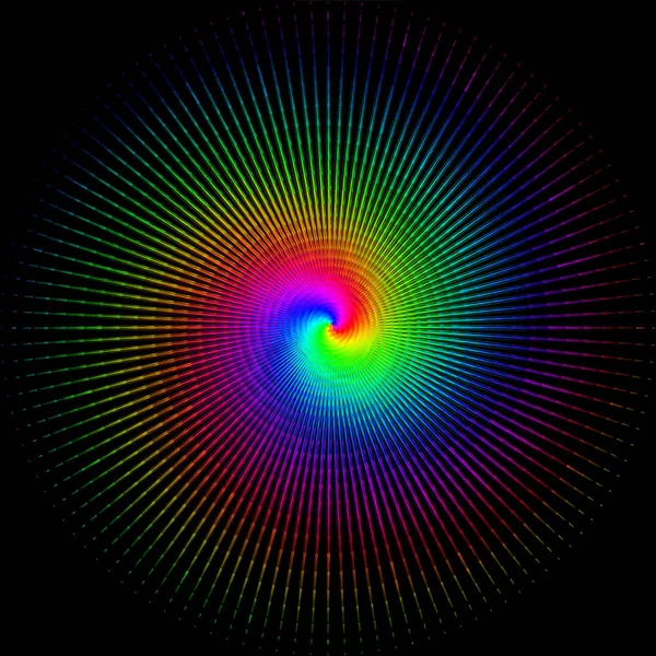 Fondo de trazos de colores en forma de espiral — Vector de stock