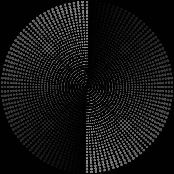 Склад круглих сірих намистин на чорному тлі. Векторна ілюстрація — стоковий вектор