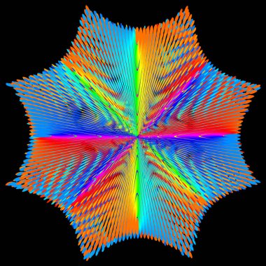 Arka plan, doku, soyut. Renk yıldız ya da çiçek siyah arka plan üzerine yalıtılmıştır. Web tasarımı için şık vektör çizim