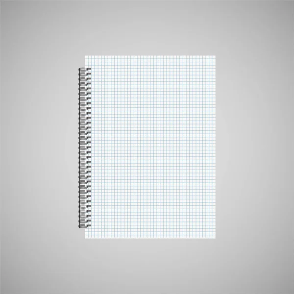 Blank wall calendar, realistic white sheet of paper with the cells of the gray background is insulated. stylish vector illustration for your design — Stock Vector