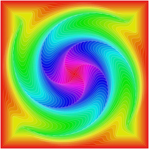 Фон цветных квадратов в виде спирали — стоковый вектор