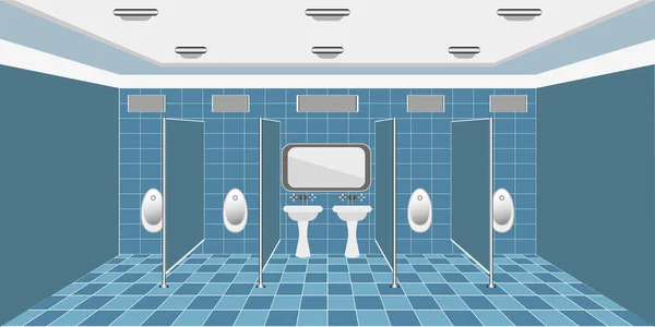 Fundo Banheiro Público Com Lavatório Espelho — Fotografia de Stock