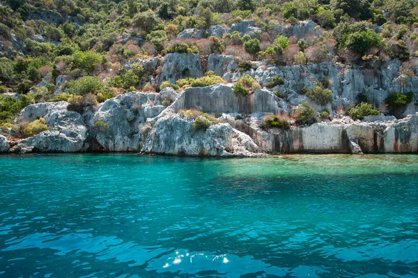 Hermoso Mar Rocas Vista Desde Mar — Foto de Stock