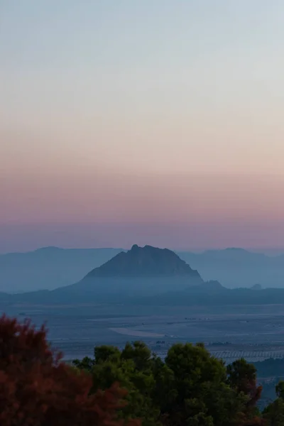 Landscape Sunrise Mountains Clouds Fire — Stock Photo, Image