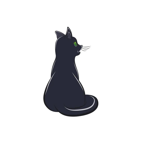 Black cat head vector illustration. Simple cartoon cat icon. Black  silhouette of a cat 7313124 Vector Art at Vecteezy