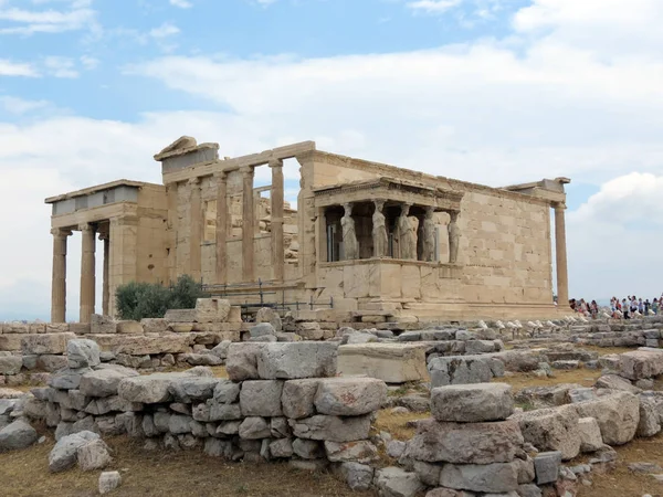 Europa Grecia Atenas Las Ruinas Del Templo Antiguo Visitado Por — Foto de Stock