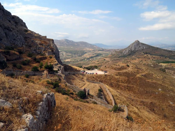 Avrupa, Yunanistan, Corinth, Mora açık havalarda eski kale üzerinden görüntülemek