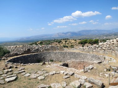 Avrupa, Yunanistan, Mycenae, antik taş tutmak öpücüklerinin yüzlerce insan nesillerin