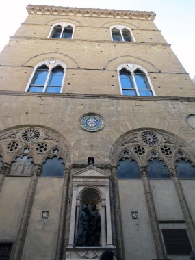 Avrupa, İtalya, Tuscany, Florence, harika bir Gotik şehrin tarihi bölümünde bina