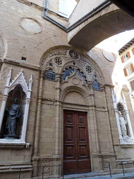 Fantastiska Gotiska Arkitekturen Gammal Byggnad Florens Italien — Stockfoto