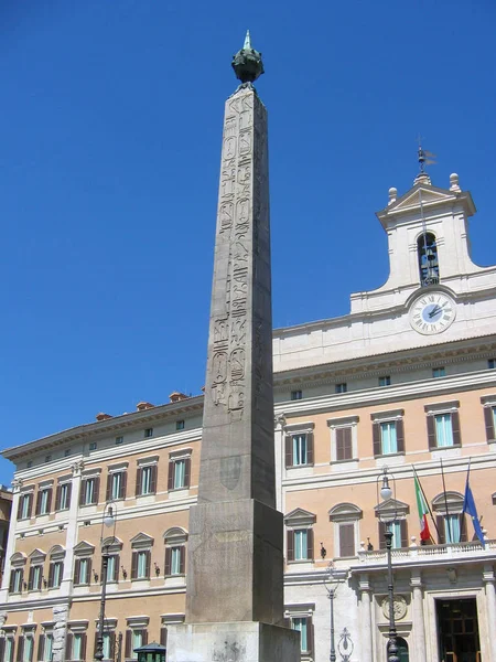 Dos Obeliscos Egípcios Nas Ruas Cidade Eterna Roma Itália Europa — Fotografia de Stock