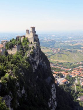 Guaita Kulesi üstüne Monte Titano, San Marino Cumhuriyeti, İtalya
