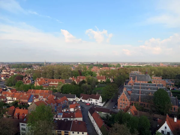 Europe Belgium West Flanders Bruges Central Part City Great Height — Stock Photo, Image