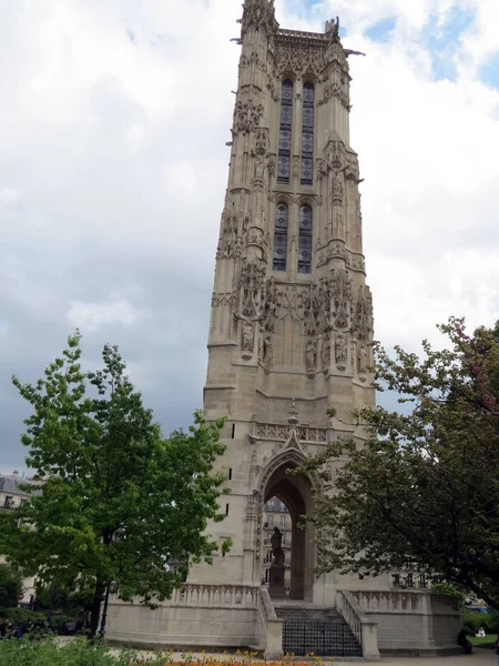 Saint Jacques Kulesi Anıt Paris Fransa — Stok fotoğraf