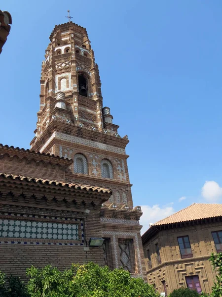 Utebo Tower Spanish Village Barcelona Catalonia Spain Building Made Style — Stock Photo, Image