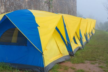 Kamp çadır kamp Milli Parkı içinde.