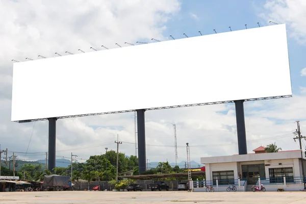 Werbetafel Leer Auf Straße Der Stadt Für Werbe Hintergrund — Stockfoto