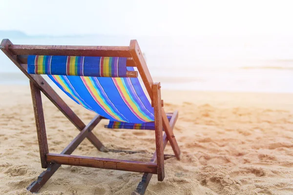 Sunbed Chair Tropical Beach — Stock Photo, Image