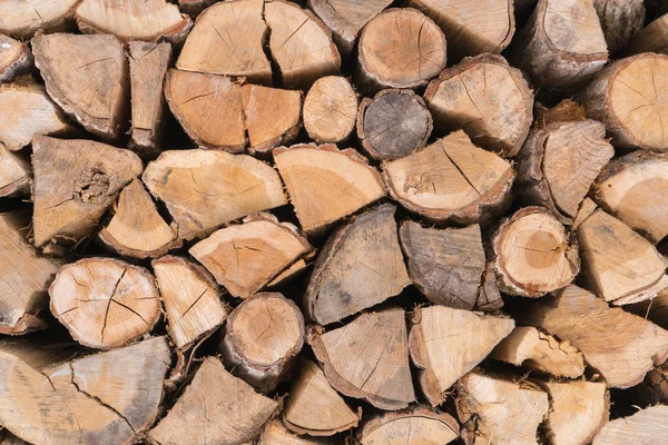 Firewood Stacked Pile Kindle — Stock Photo, Image