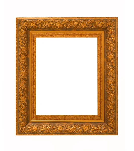 Gold Frame Elegant Vintage Isolated White Background — Stock Photo, Image